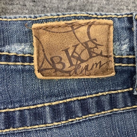 BKE Denim Jeans Women 27 Boot Cut Style BRITM Distressed White Stitching - Picture 10 of 13